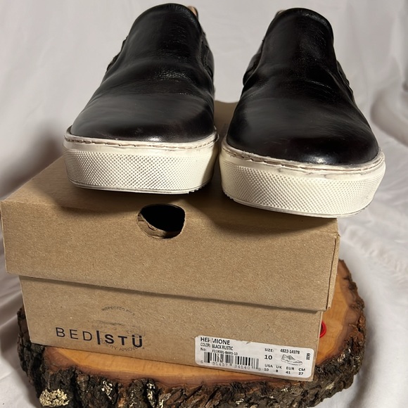BED|STU HERMIONE Slip On Leather Shoes, Black Rustic, Women's size 10 with Box - Picture 8 of 16